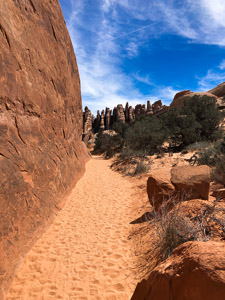 Desert path red rock hoodoos