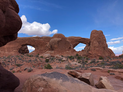 North south window arches desert
