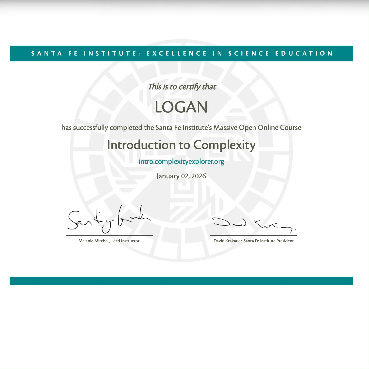 Intro to complexity certificate